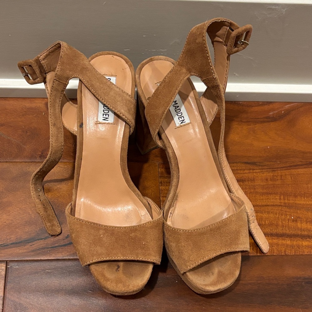 Steve Madden Brown Strappy Heels